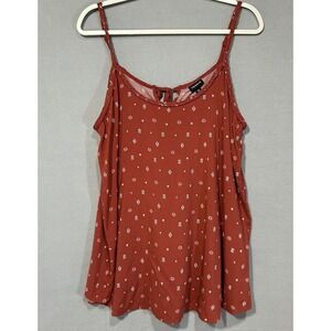 Torrid Tank Top Brown Novelty Size 00 Womens M/L Braided Straps Cottage Core‎